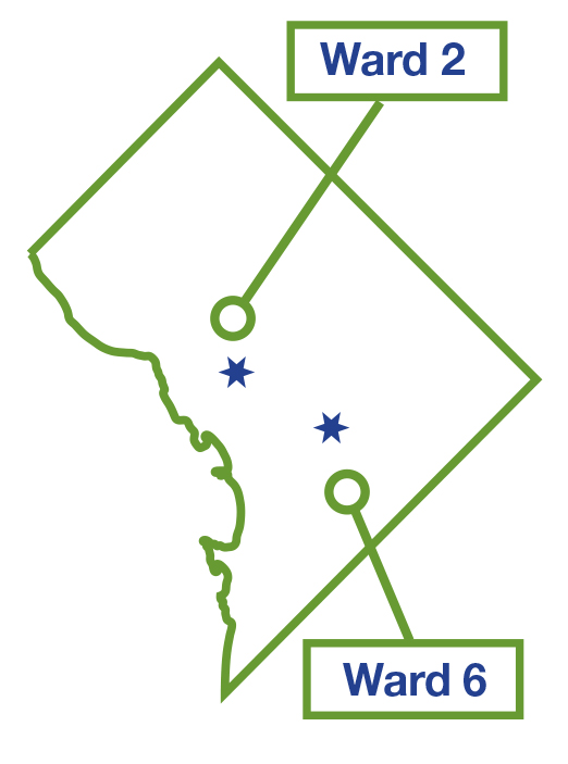 Goodwill Excel Center school campus locations listed by ward.